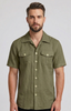 LINEN SHORT SLEEVE DOUBLE POCKET