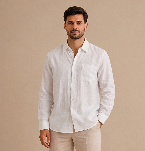   LINEN LONG SLEEVE SHIRT