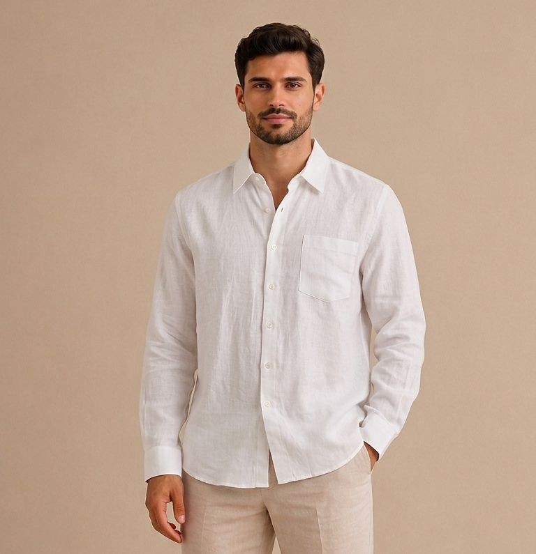 LINEN LONG SLEEVE SHIRT