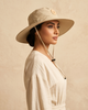V - Round Bucket Hat With Strap  Free Size