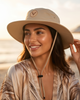 V - Round Bucket Hat With Strap  Free Size
