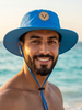 V - Round Bucket Hat With Strap  Free Size
