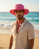 V - Round Bucket Hat With Strap  Free Size