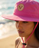 V - Round Bucket Hat With Strap  Free Size
