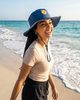 V - Round Bucket Hat With Strap  Free Size