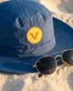 V - Round Bucket Hat With Strap  Free Size