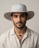 V - Round Bucket Hat With Strap  Free Size