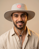 V - Round Bucket Hat With Strap  Free Size
