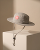 V - Round Bucket Hat With Strap  Free Size