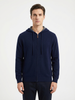 Cashmere Cardigan With Hoodie NAVY