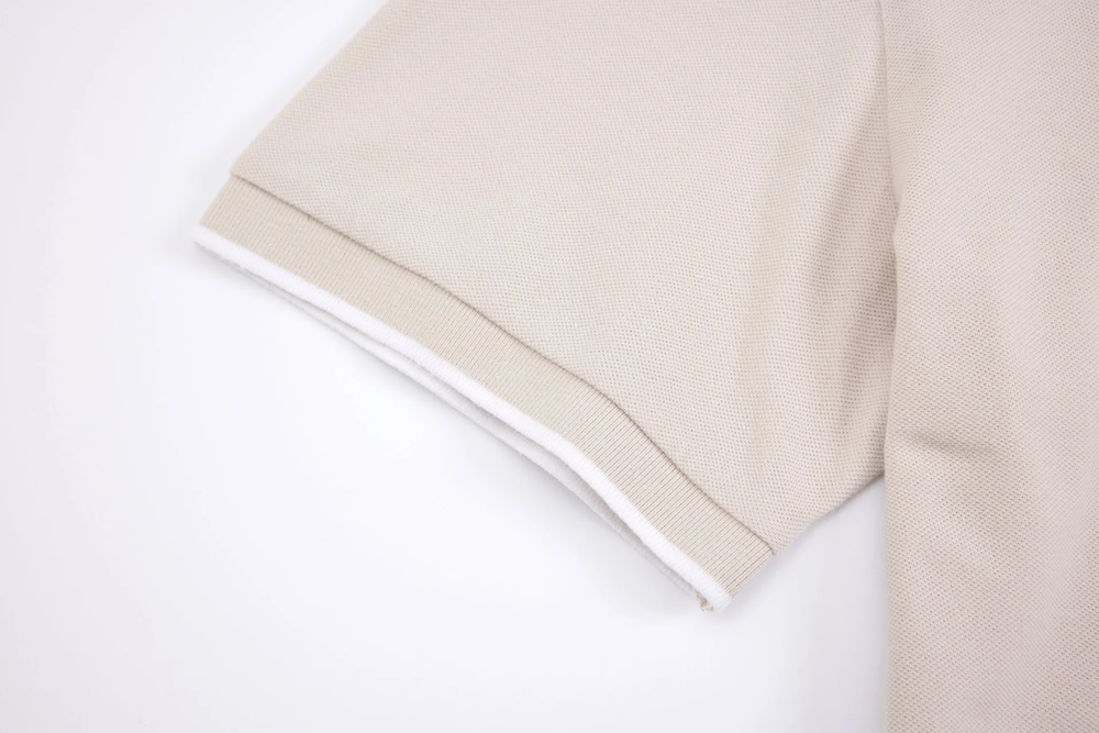 beige classic polo t-shirt