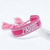 J’ADORE Embroidered Woven Bracelet