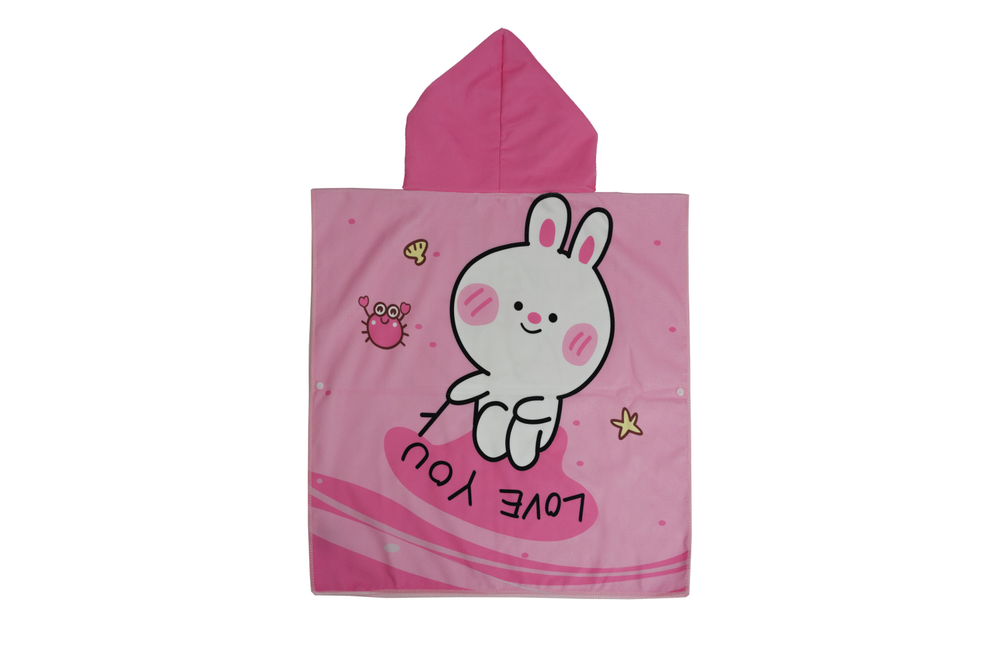 kids hooded beach towel – the rabbit