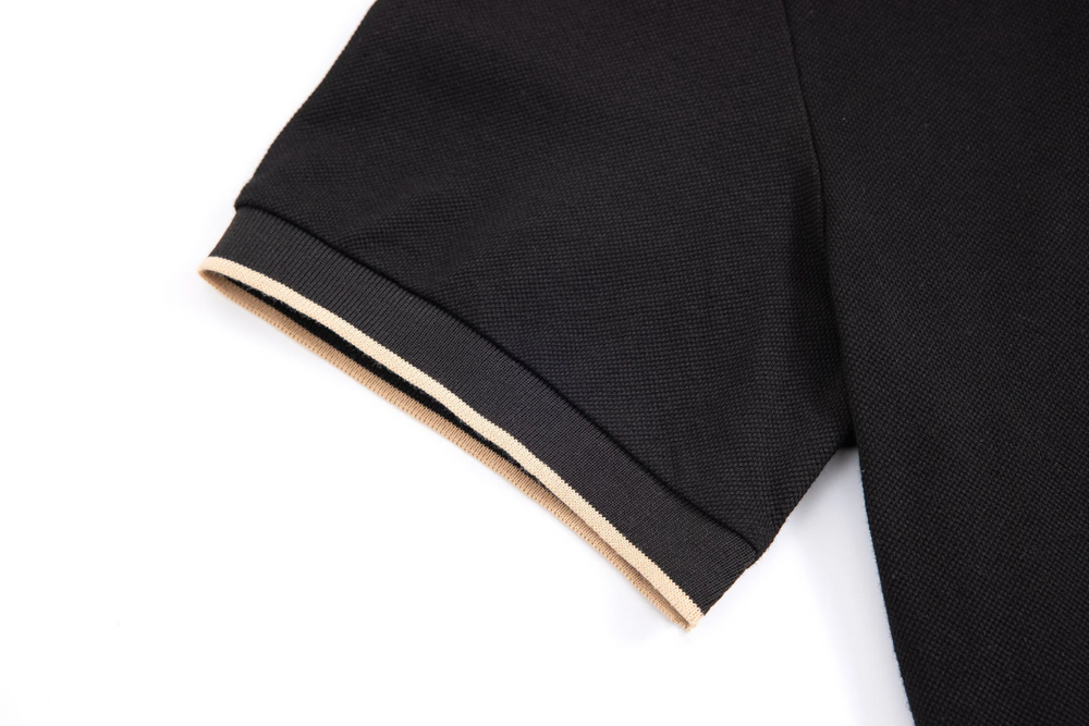 black open-collar shirt