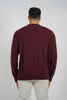 Wool Pullover Polo- Maroon