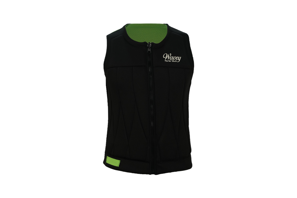 Reversible Jet Ski Life Vest Jacket- Green & Black