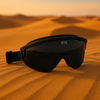 full-view protective sport goggles black