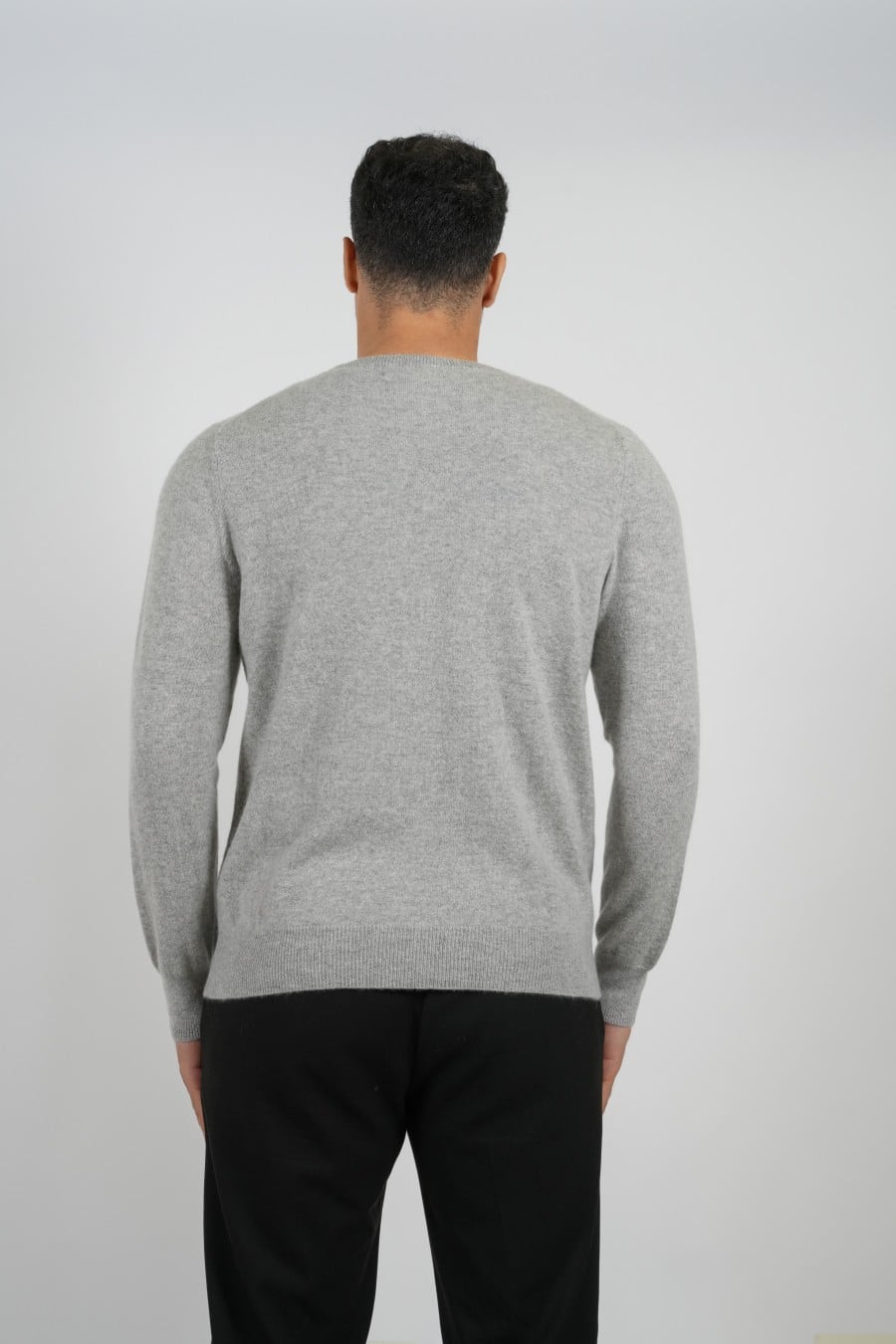 Cashmere Circle Pullover-Grey