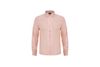 pink linen long-sleeve shirt