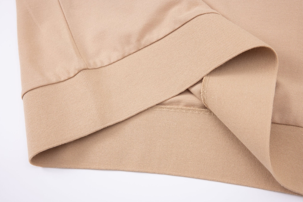 beige open-collar shirt