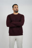 Wool Pullover Circle Neck Maroon