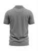 Wool Polo With Zipper Short Sleeve GREY
