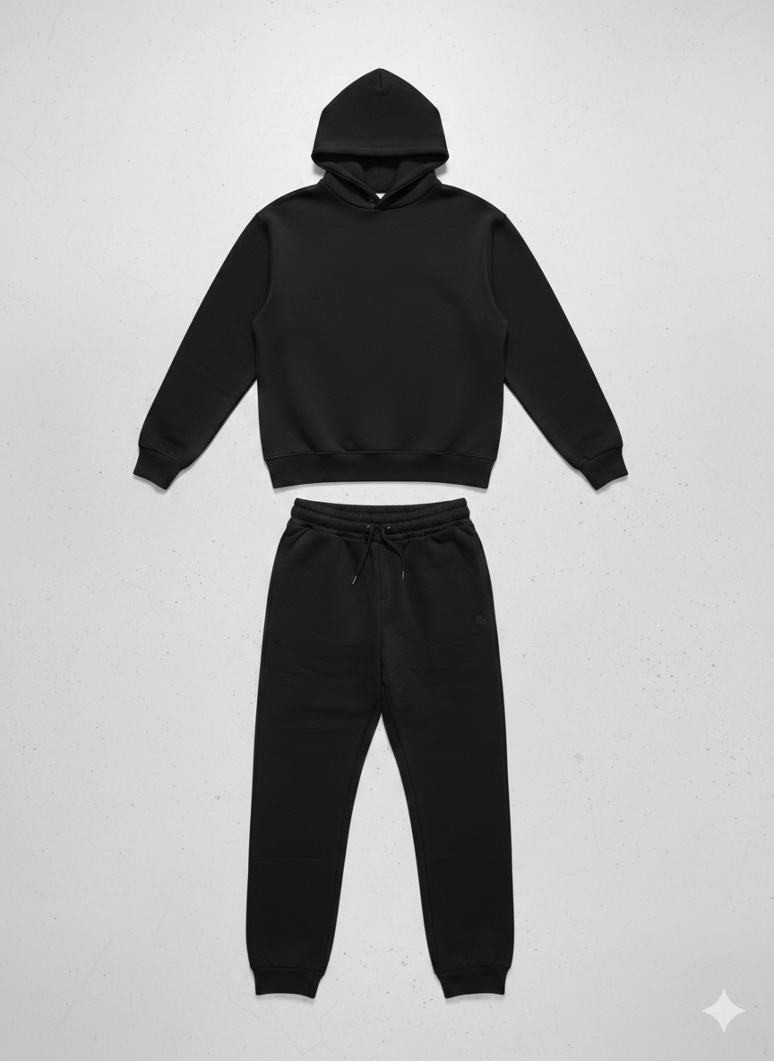 Matcha Graphic Oversized Set – Signature Black