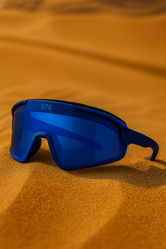 full-view protective sport goggles blue