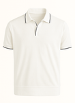 ivory open-collar shirt