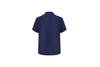navy linen short-sleeve shirt