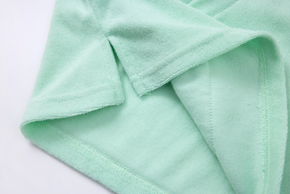 sleeveless towel hoodie – mint green