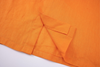 orange linen short-sleeve shirt