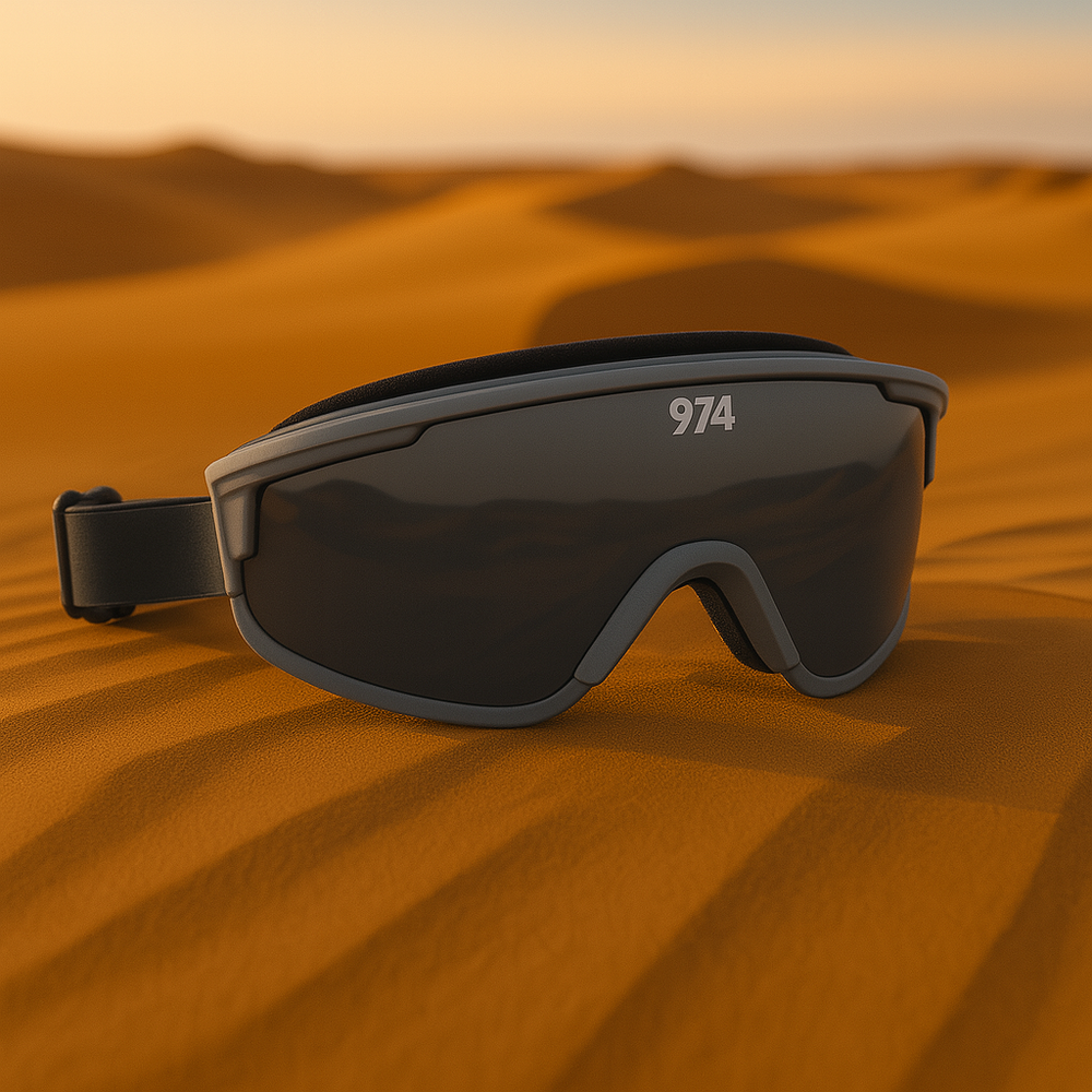 full-view protective sport goggles gray
