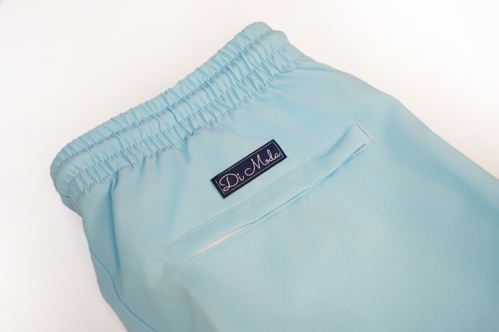 solid babyblue swim shorts