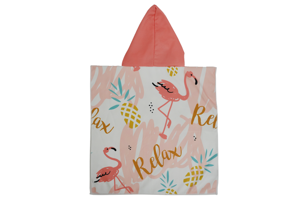 kids hooded beach towel – the flamingo