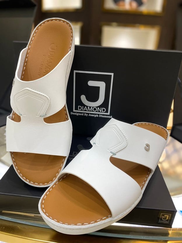 J-DIAMOND Signature Leather Sandals for Men – Premium Italian Leather