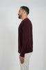 Wool Pullover Circle Neck Maroon
