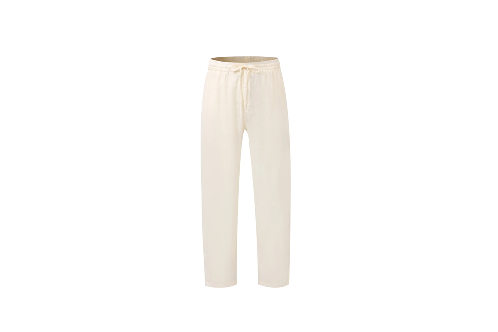 ivory linen pants