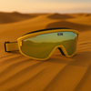 full-view protective sport goggles yellow