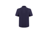 navy linen polo shirt
