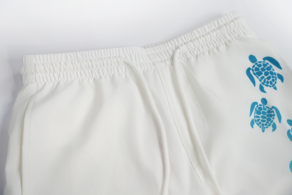 turtle drift - swim shorts ivory