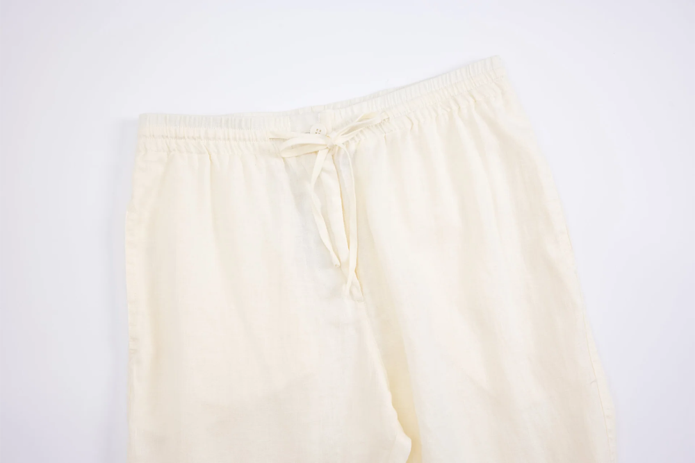 ivory linen pants