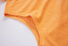 orange sleeveless towel hoodie