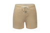 solid beige swim shorts