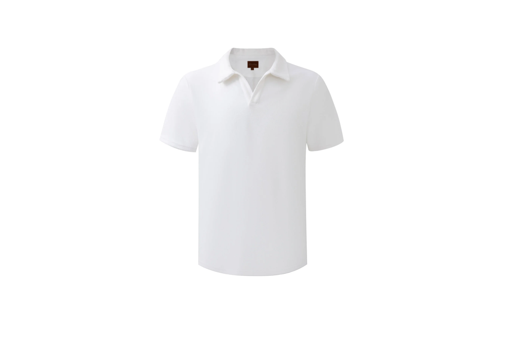 towel polo shirt white