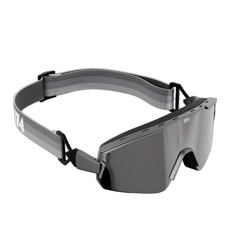 full-view protective sport goggles gray