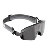 full-view protective sport goggles gray