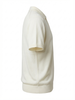 Wool Polo Short Sleeve V Neck With Stitch ( Thin ) CREAM