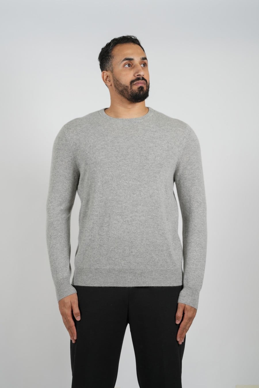 Wool Pullover Circle Neck - Gray