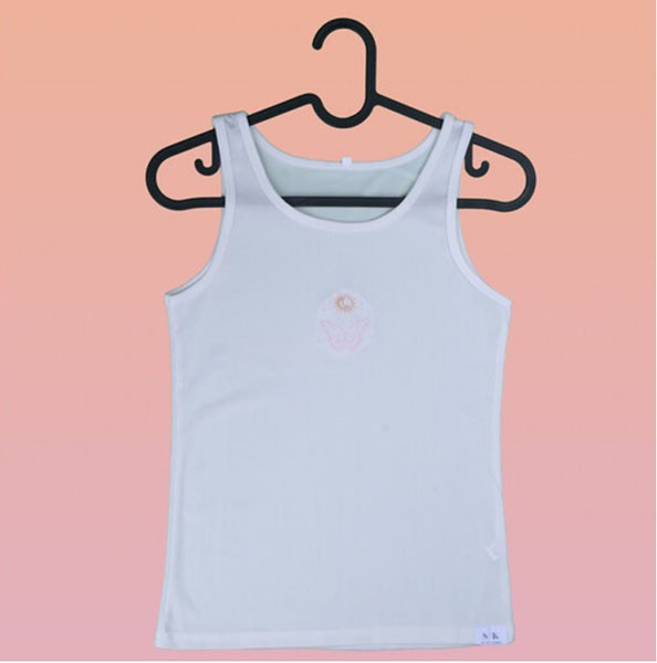 white butterfly-Tank Tops